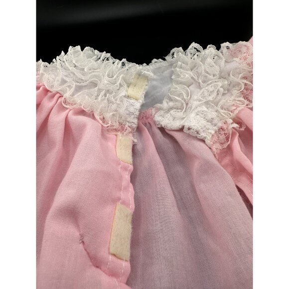 Vtg Cabbage Patch Kids Doll Clothes Pink Frilly A-line Lacy Dress Coleco Preemie - Picture 12 of 16